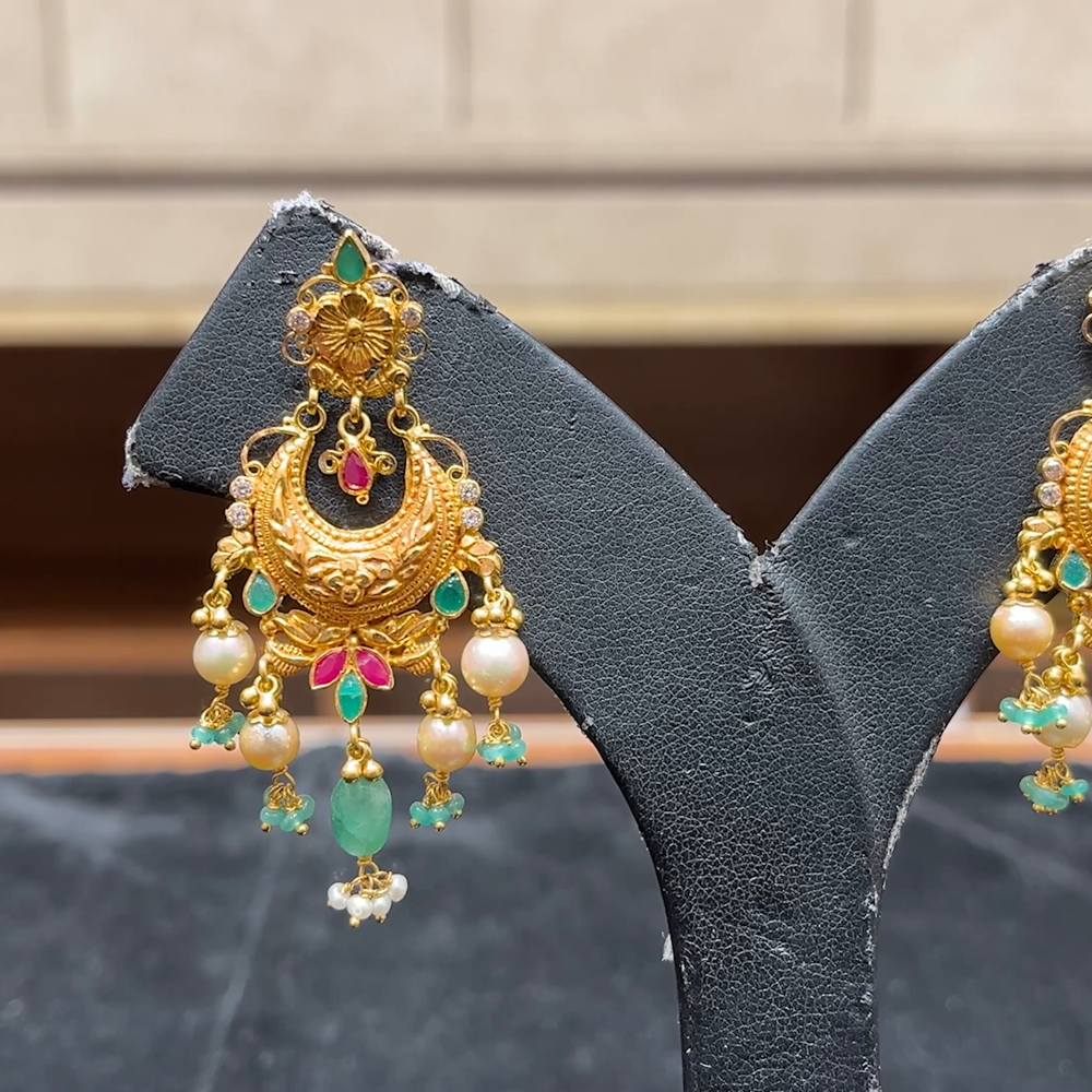 Chennai Shopping Mall 12.885gms EARRINGS 22K Antique