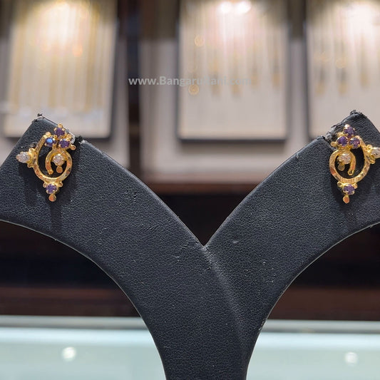 SOUTH INDIA 3.864gms EARRINGS 22K Yellow Gold