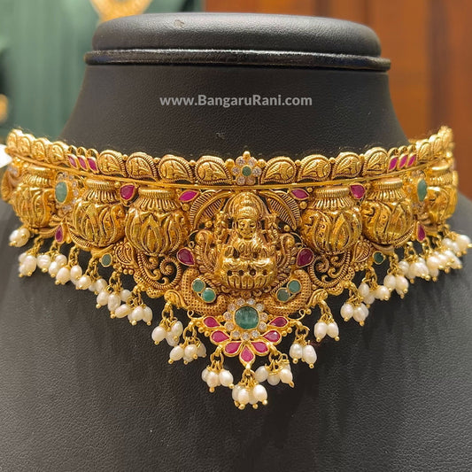 Chennai Shopping Mall 29.564gms CHOKER 22K Antique