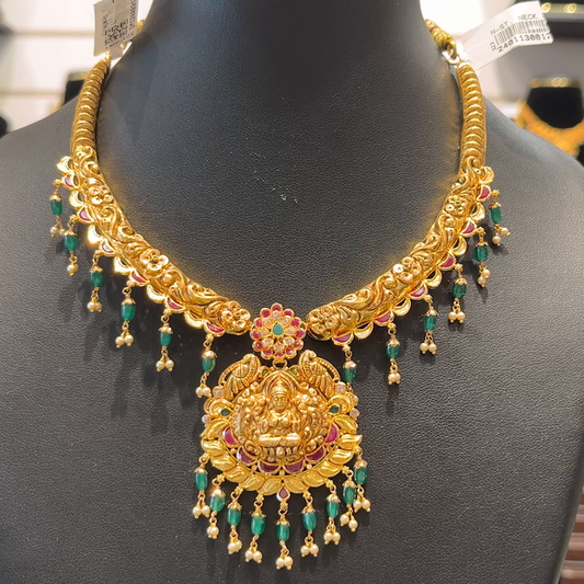 SOUTH INDIA 23.007gms NECKLACE 22K Antique