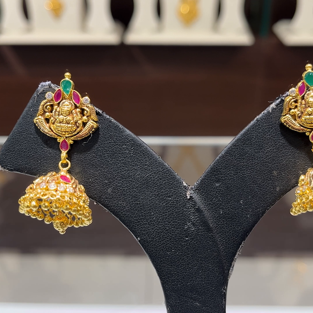 CMR 11.675gms EARRINGS 22K Antique