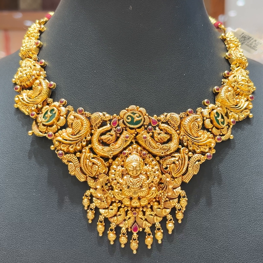 MUKUNDA JEWELLERS 32.403gms NECKLACE 22K Antique