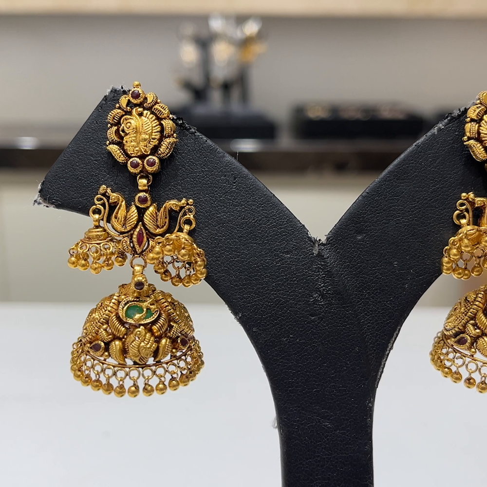 MUKUNDA JEWELLERS 22.364gms EARRINGS 22K Antique