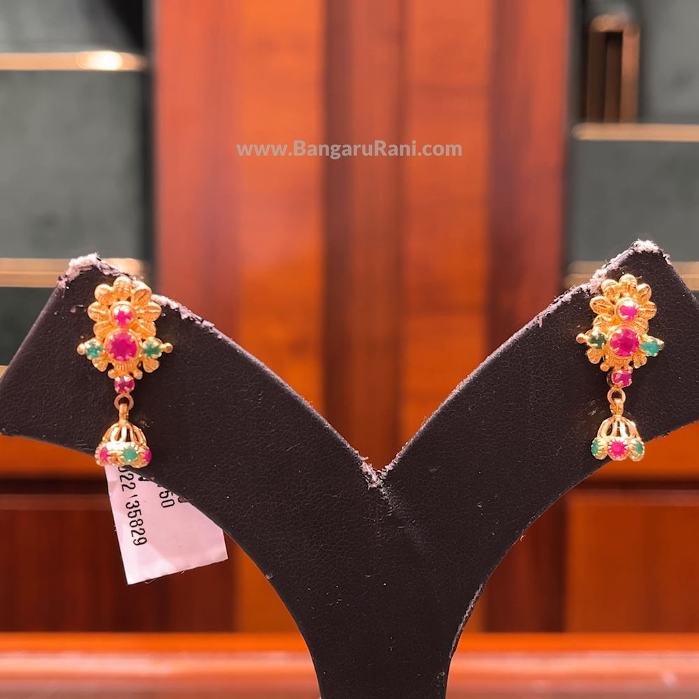 Chennai Shopping Mall 3.75gms EARRINGS 22K Yellow Gold