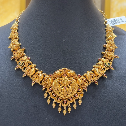 MUKUNDA JEWELLERS 28.211gms NECKLACE 22K Antique