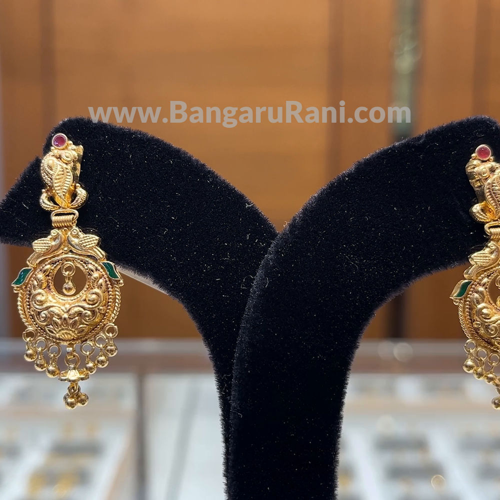 Chennai Shopping Mall 6.358gms EARRINGS 22K Nakshi