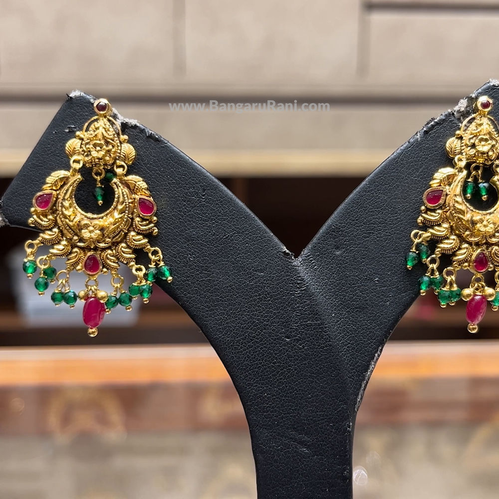 Chennai Shopping Mall 7.66gms EARRINGS 22K Antique