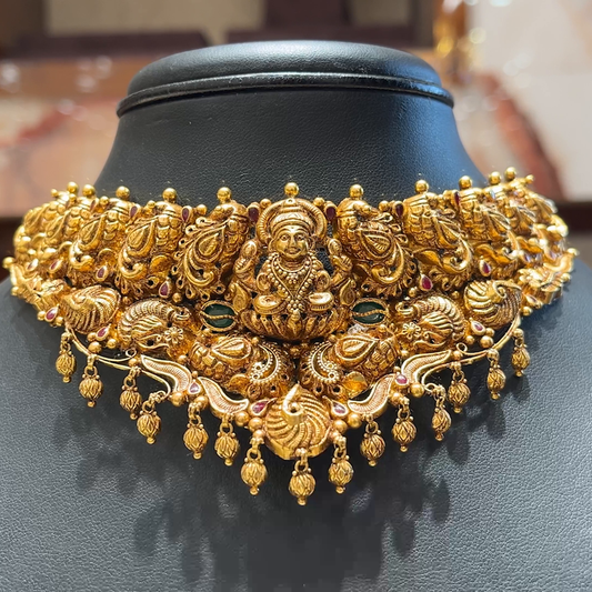 MUKUNDA JEWELLERS 36.945gms CHOKER 22K Nakshi