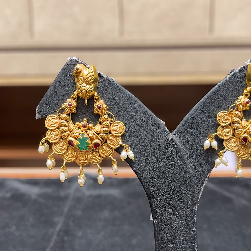 Chennai Shopping Mall 13.302gms EARRINGS 22K Antique