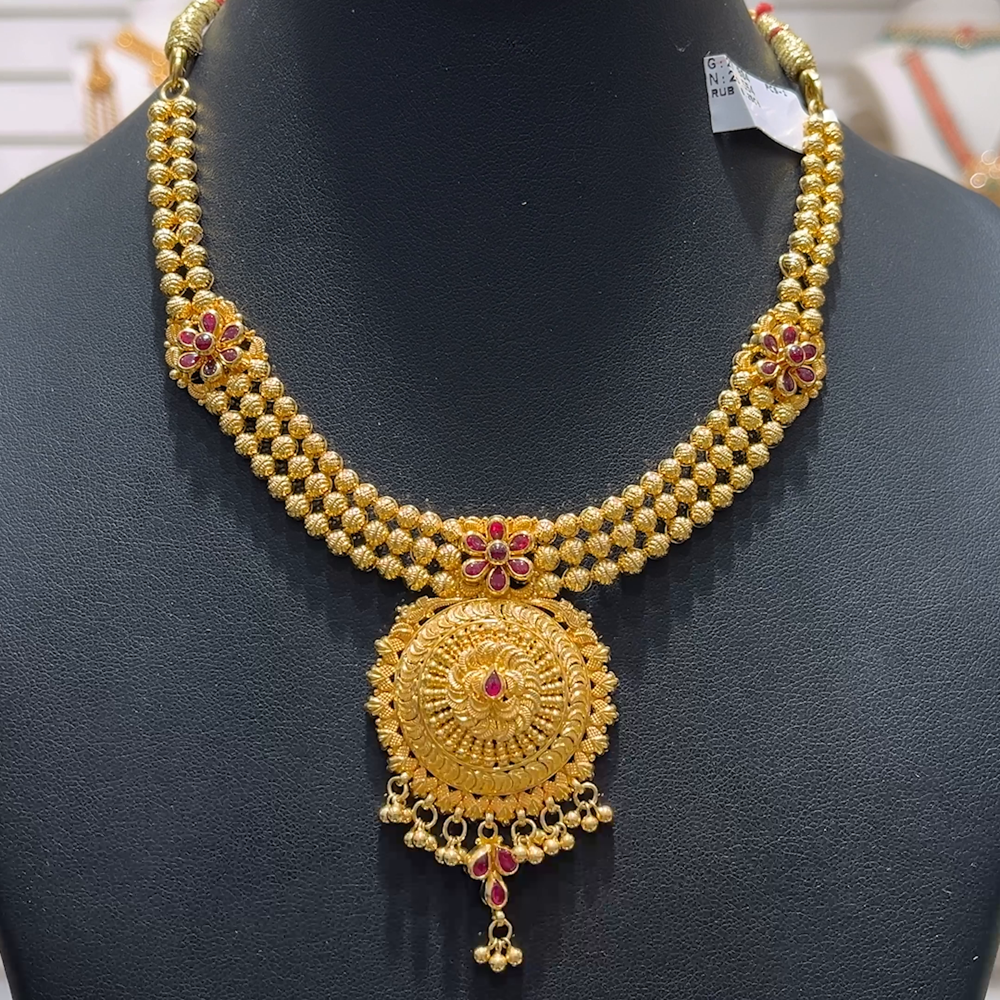 SOUTH INDIA 26.554gms NECKLACE 22K Yellow Gold