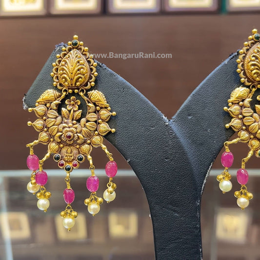 CMR 16.496gms EARRINGS 22K Antique