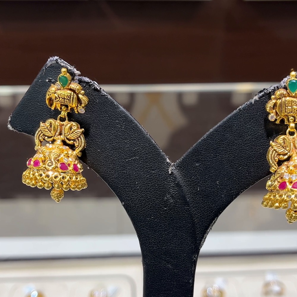 CMR 11.356gms EARRINGS 22K Antique