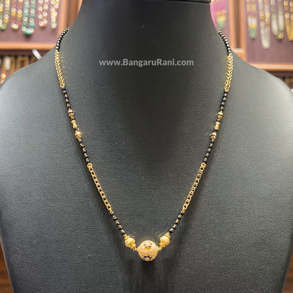 CMR 8.335gms SHORT BLACK BEADS 22K Yellow Gold