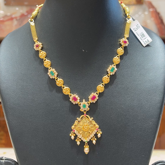 MUKUNDA JEWELLERS 17.17gms NECKLACE 22K Antique