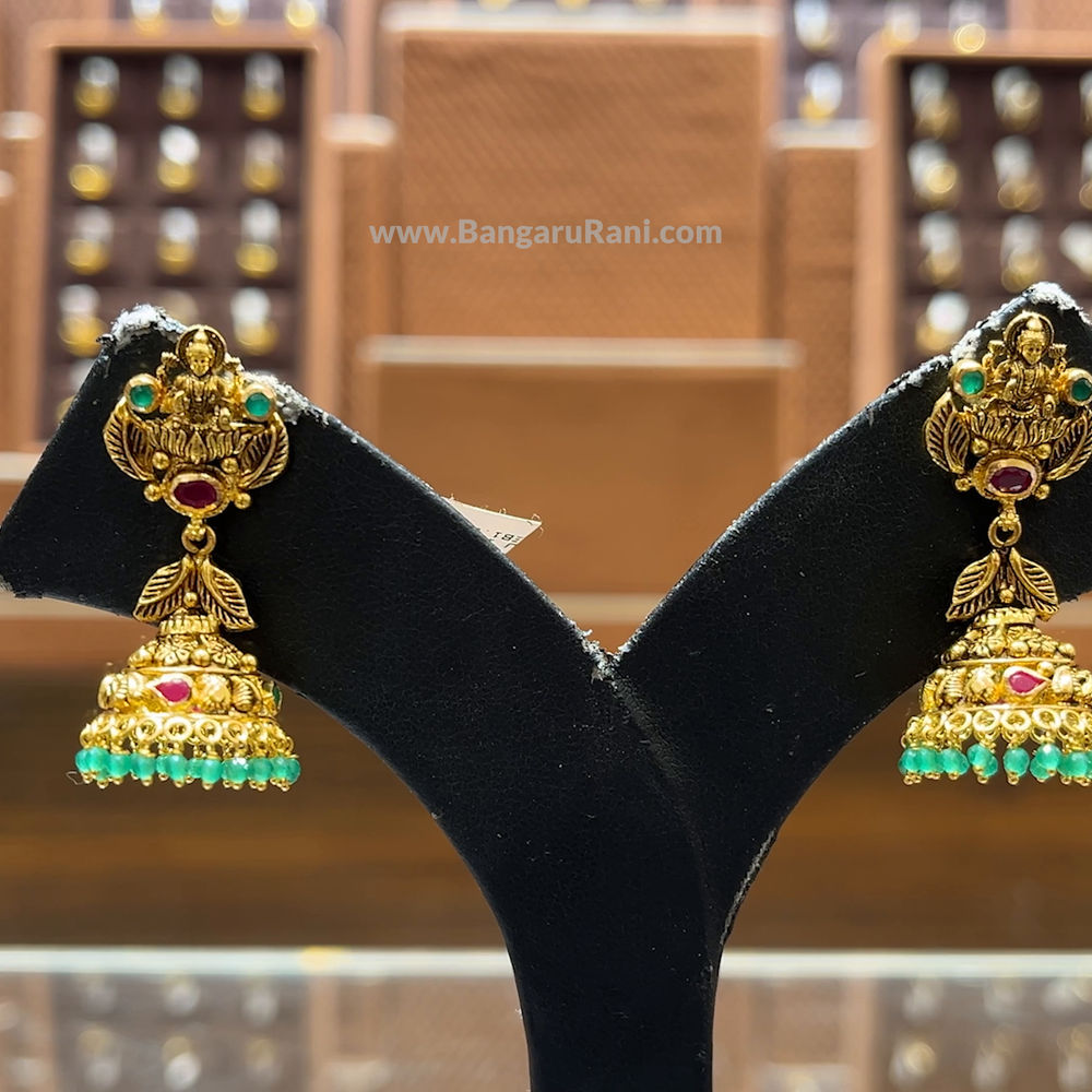 CMR 12.034gms EARRINGS 22K Antique