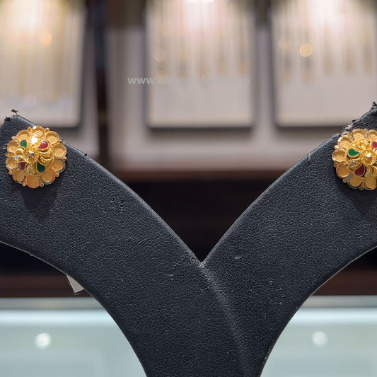 SOUTH INDIA 3.308gms EARRINGS 22K Yellow Gold