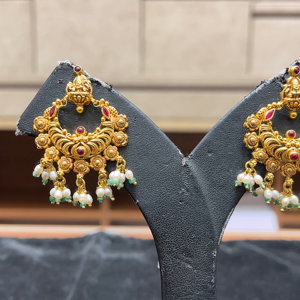 Chennai Shopping Mall 11.87gms EARRINGS 22K Antique