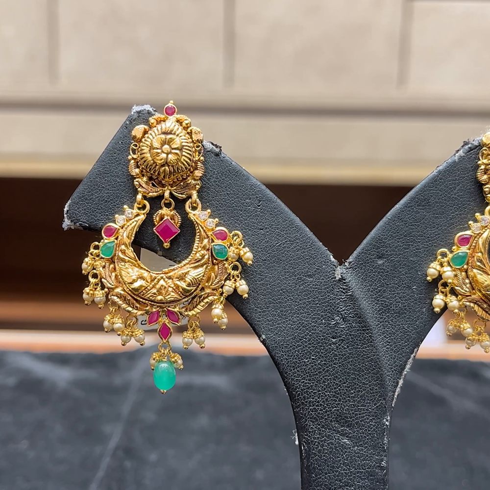 Chennai Shopping Mall 10.36gms EARRINGS 22K Antique