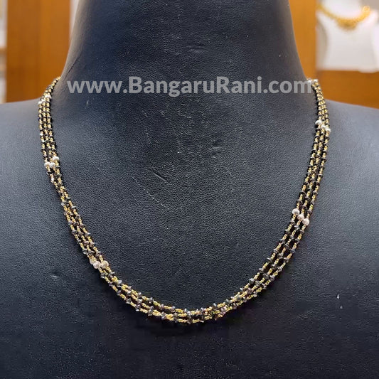 Chennai Shopping Mall 9.44gms SHORT BLACK BEADS 22K Yellow Gold