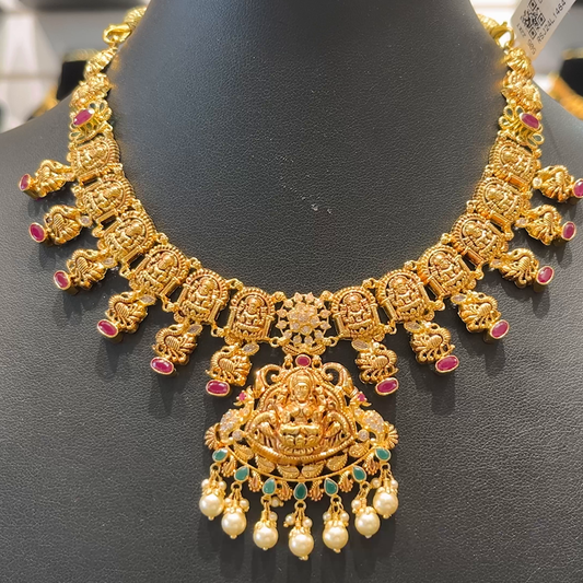 SOUTH INDIA 26.505gms NECKLACE 22K Antique