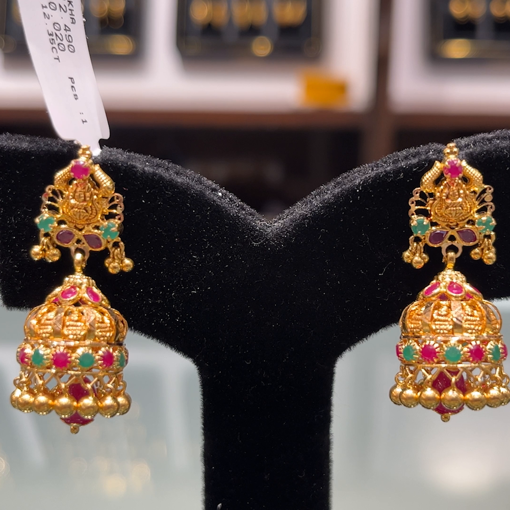 SOUTH INDIA 10.02gms EARRINGS 22K Yellow Gold