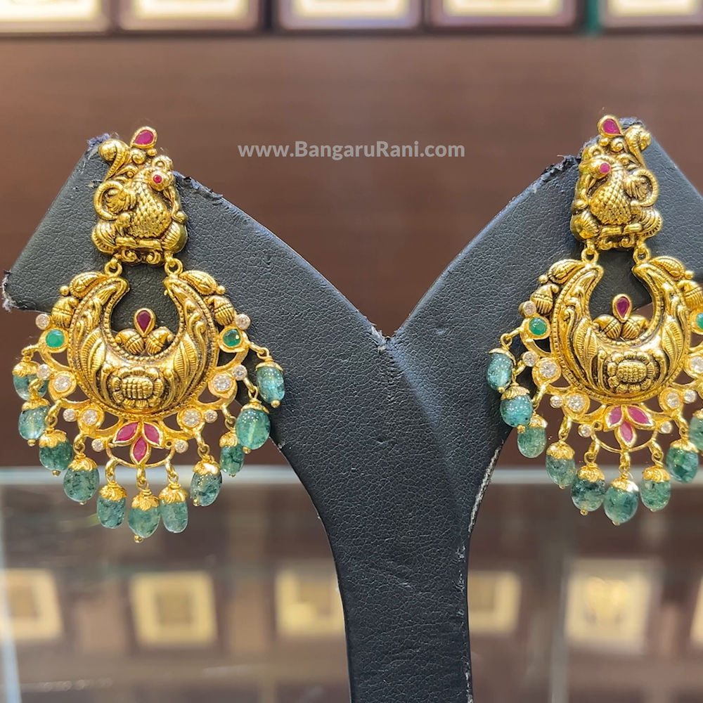 CMR 14.981gms EARRINGS 22K Antique