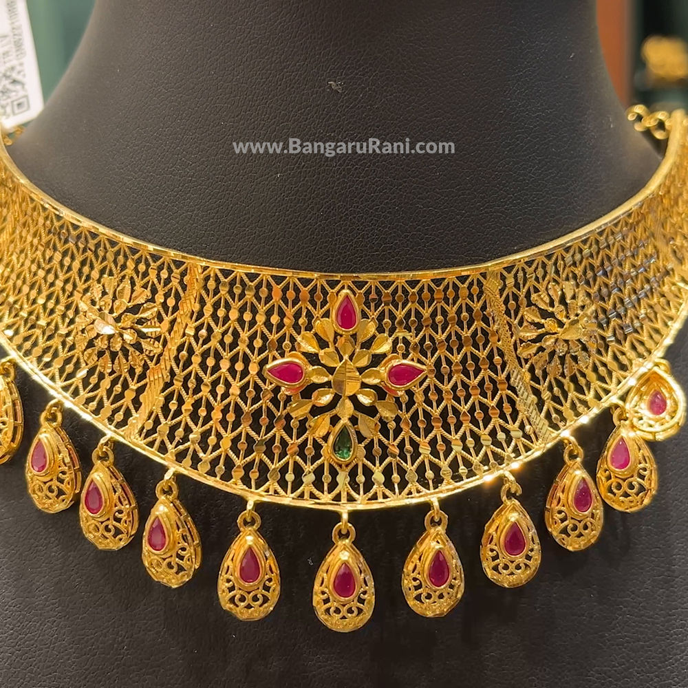 Chennai Shopping Mall 34.02gms CHOKER 22K Yellow Gold