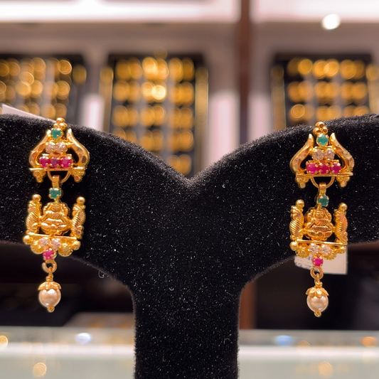 SOUTH INDIA 4.323gms EARRINGS 22K Yellow Gold