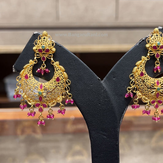 Chennai Shopping Mall 13.65gms EARRINGS 22K Antique