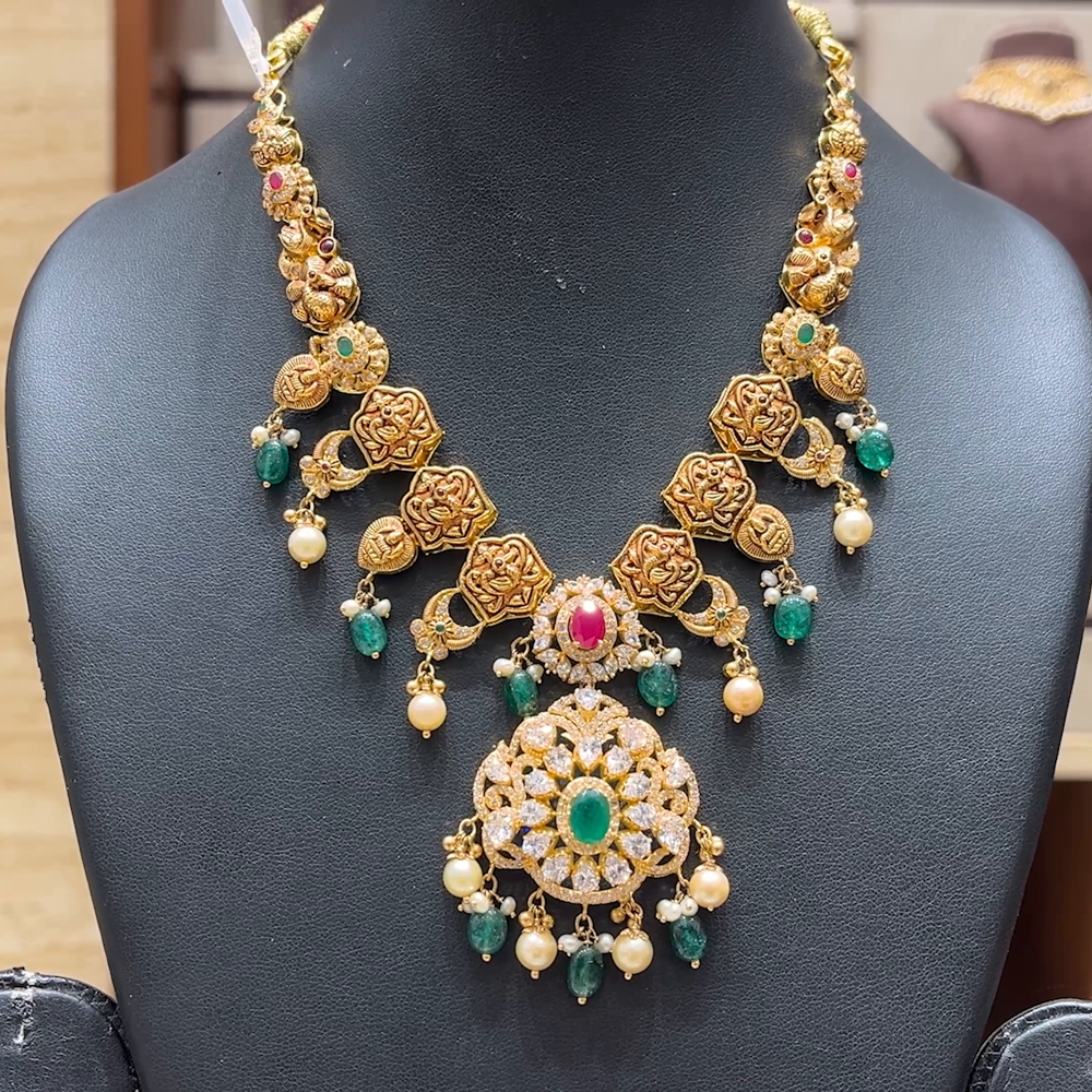 Chennai Shopping Mall 36.61gms NECKLACE 22K Antique