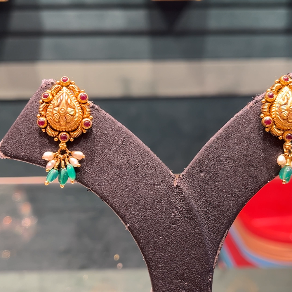 Chennai Shopping Mall 6.112gms EARRINGS 22K Antique