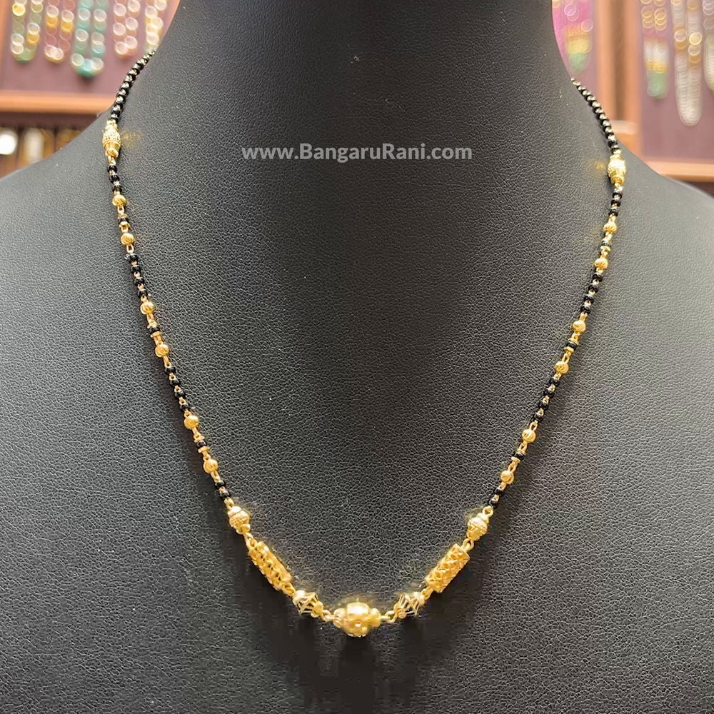 CMR 7.236gms SHORT BLACK BEADS 22K Yellow Gold