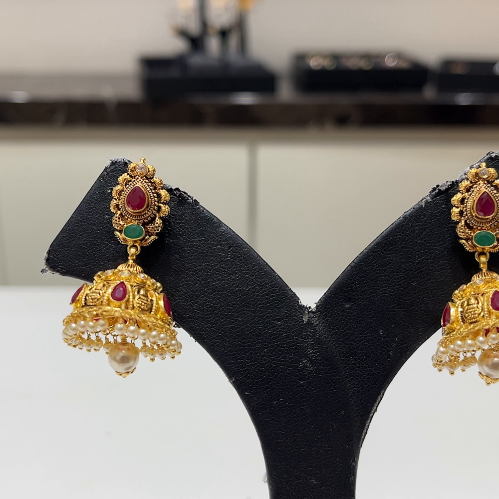 MUKUNDA JEWELLERS 14.37gms EARRINGS 22K Antique