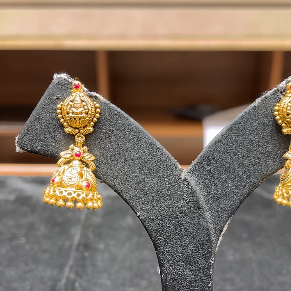 Chennai Shopping Mall 9.94gms EARRINGS 22K Antique