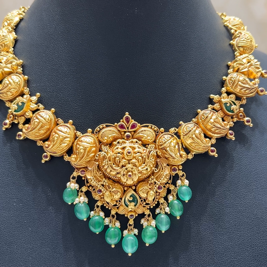 MUKUNDA JEWELLERS 24.852gms NECKLACE 22K Nakshi