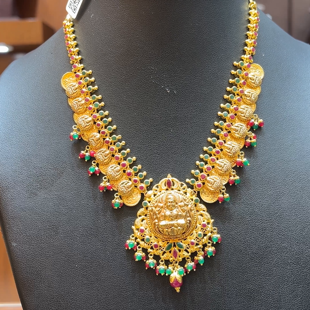 Chennai Shopping Mall 37.92gms NECKLACE 22K Antique