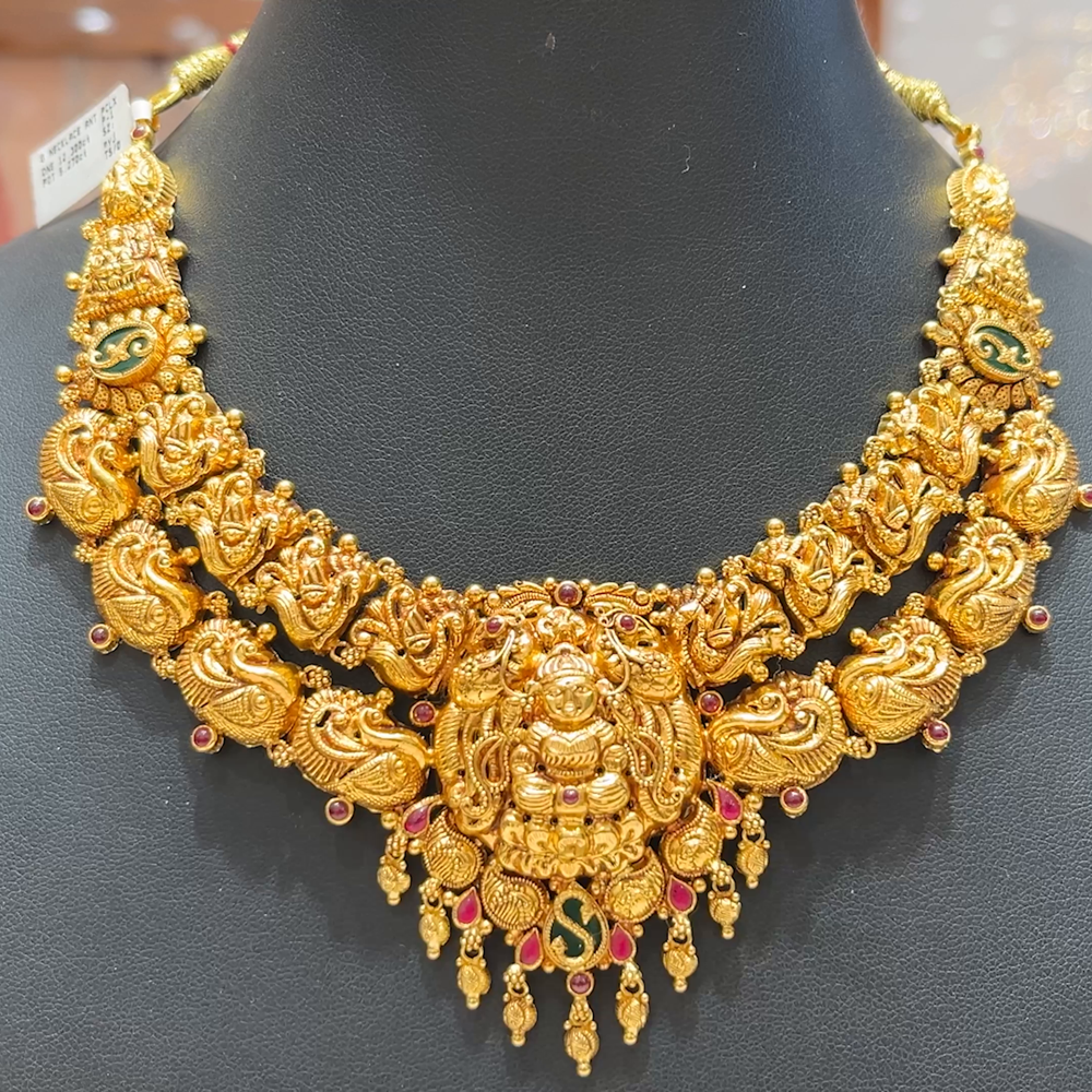 MUKUNDA JEWELLERS 32.413gms NECKLACE 22K Antique