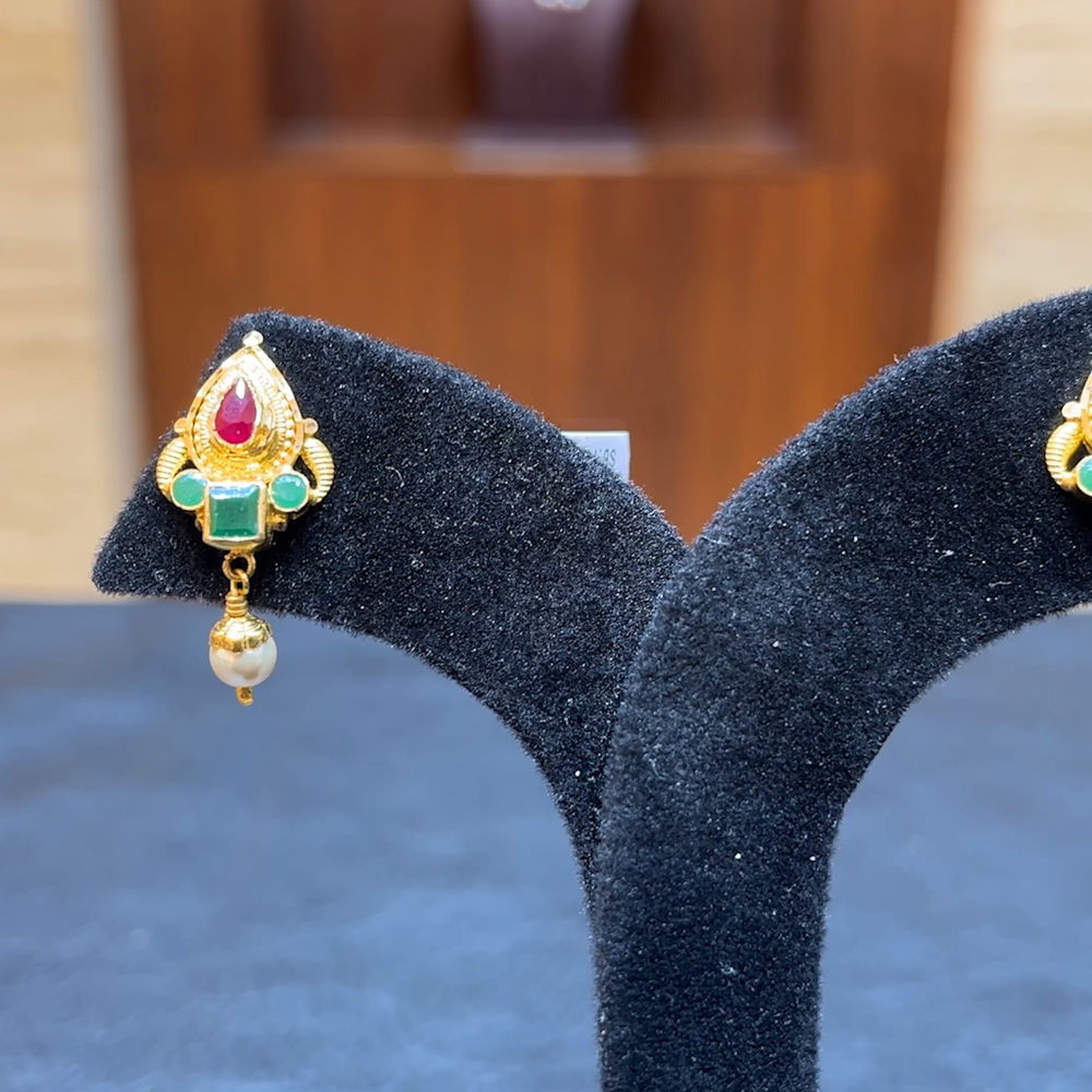 Chennai Shopping Mall 4.195gms EARRINGS 22K Yellow Gold