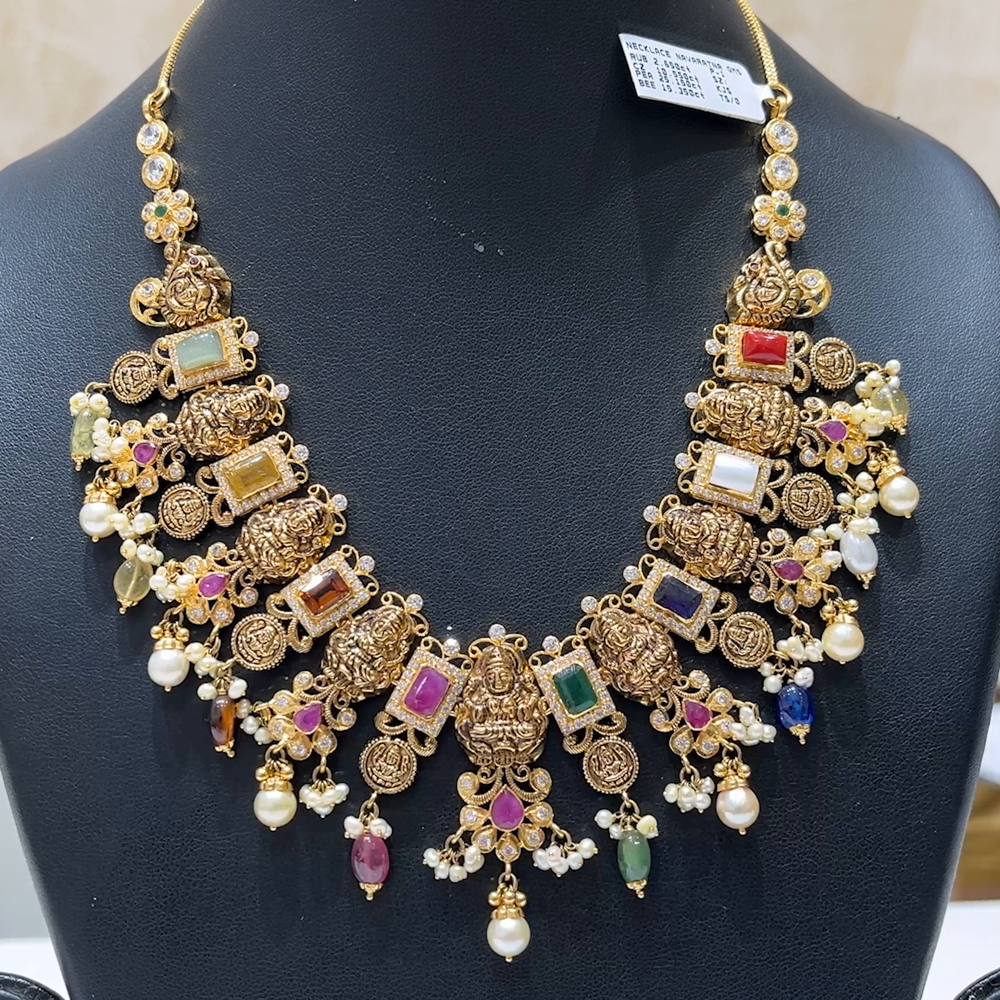 MUKUNDA JEWELLERS 52.8gms NECKLACE 22K Antique