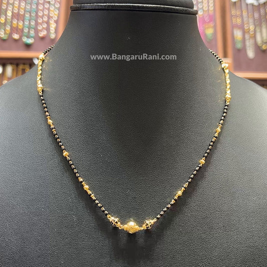 CMR 6.475gms SHORT BLACK BEADS 22K Yellow Gold