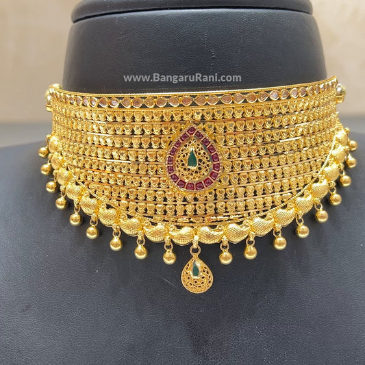 MUKUNDA JEWELLERS 30.715gms CHOKER 22K Yellow Gold