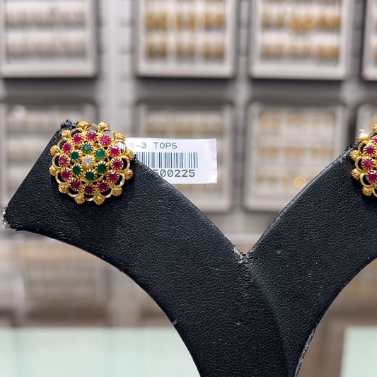 SOUTH INDIA 4.275gms EARRINGS 22K Yellow Gold