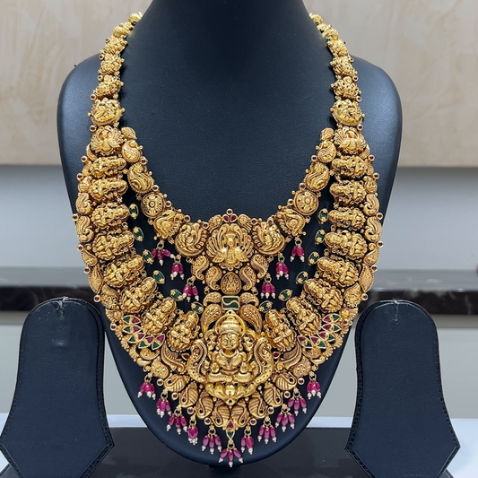 MUKUNDA JEWELLERS 77.198gms HARAMS 22K Nakshi