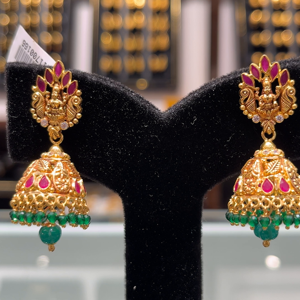 SOUTH INDIA 13.752gms EARRINGS 22K Yellow Gold