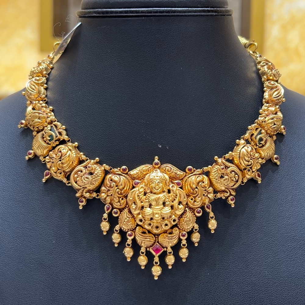 MUKUNDA JEWELLERS 28.46gms NECKLACE 22K Antique