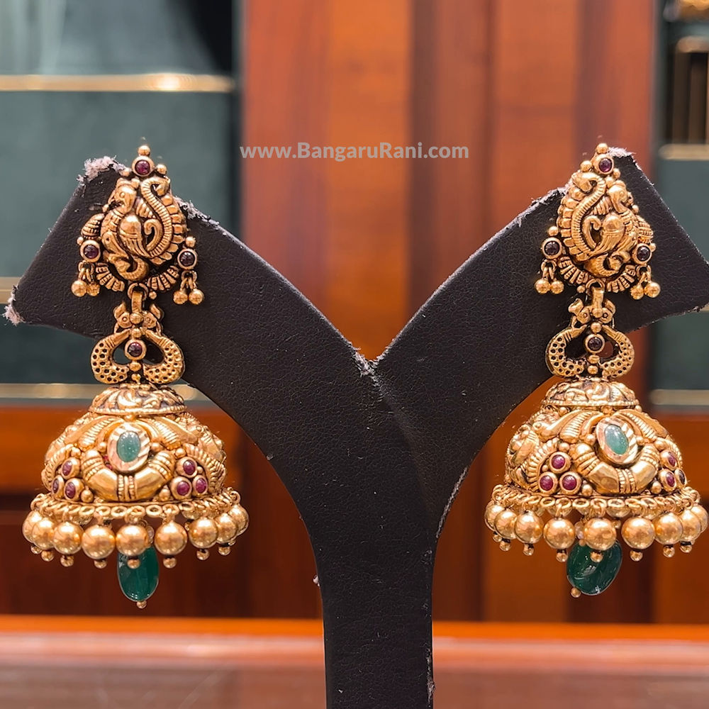 Chennai Shopping Mall 28.14gms EARRINGS 22K Antique