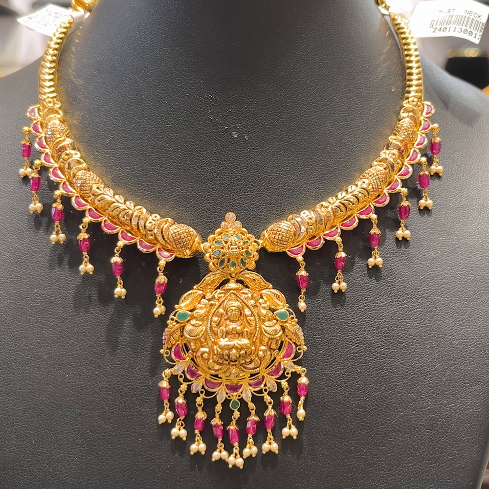 SOUTH INDIA 24.173gms NECKLACE 22K Antique