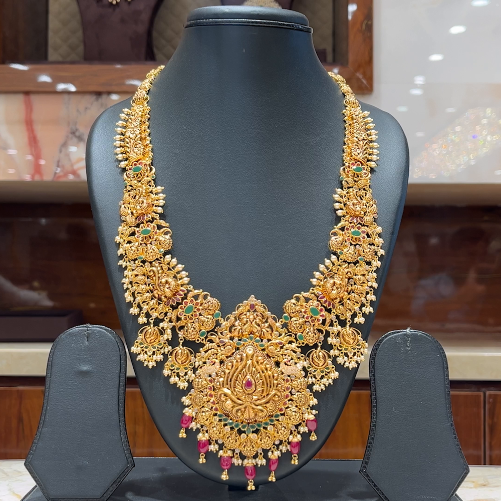 MUKUNDA JEWELLERS 80.91gms HARAMS 22K Antique