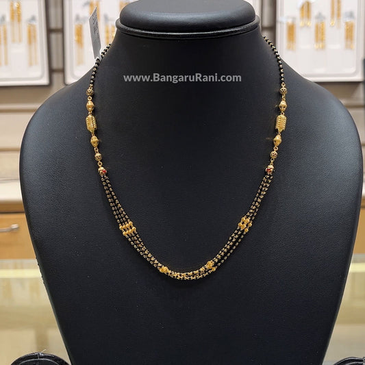 10.104gms SHORT BLACK BEADS 22K Yellow Gold