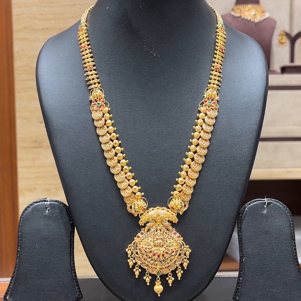 Chennai Shopping Mall 40.76gms HARAMS 22K Antique